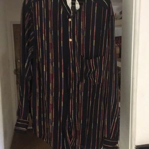 Black shirt with multi-color detail